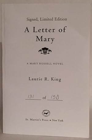 Seller image for A Letter of Mary. Signed/LTD for sale by Thomas Dorn, ABAA