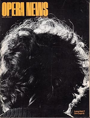 Seller image for Opera News: Volume 34, No. 8; December 20, 1969 for sale by Dorley House Books, Inc.