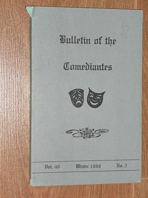 Imagen del vendedor de Bulletin of Comediantes Vol. 40. Winter 1988 No. 2 a la venta por Dublin Bookbrowsers