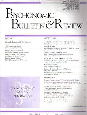 Seller image for Psychonomic Bulletin & Review (Vol. 3, No. 2 - June 1996) for sale by The Book Junction