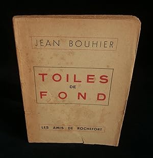 Bild des Verkufers fr TOILES DE FOND. zum Verkauf von Librairie Franck LAUNAI