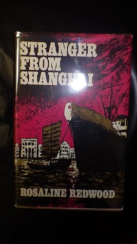 Seller image for Stranger from Shanghai in Red, B/W & Brown Illustrated Dustjacket by BIRO, DRAWING of Sailboat & Large Ship on Water with Building in Background, (Linford Mystery), for sale by Bluff Park Rare Books