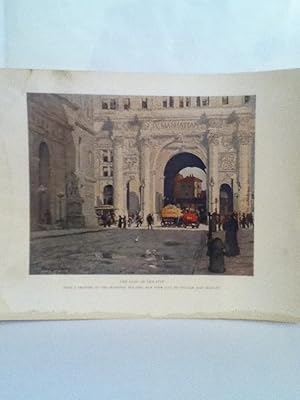 Seller image for The Gate Of The City From A Painting Of The Municipal Building, New York City, Color Illustration for sale by Legacy Books II