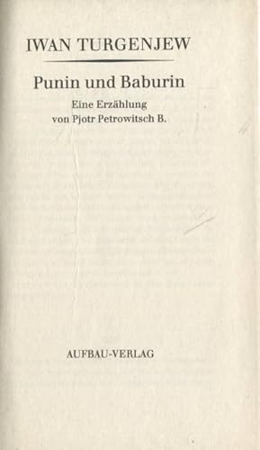 Bild des Verkufers fr Punin und Baburin Eine Erzhlung von Pjotr Petrowitsch B. zum Verkauf von Flgel & Sohn GmbH