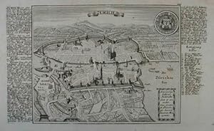 Zurich. Kupferstich aus Gabriel Bodenehr "Force d'Europe" Augsburg um 1720, 15,5 x 26 cm (Platte)