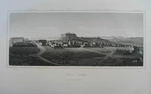 Athens - Athen. Stahlstich aus "Illustriertes Familienbuch" Triest, Österr. Lloyd um 1857 11 x 27 cm