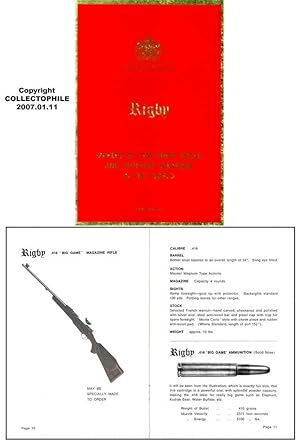 Rigby Makers of the Finest Rifles and Sporting Weapons in the World - Original catalog circa 1968