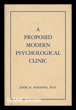 Bild des Verkufers fr A Proposed Modern Psychological Clinic zum Verkauf von MW Books