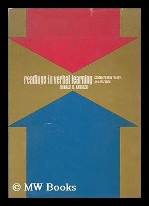 Imagen del vendedor de Readings in Verbal Learning - Contemporary Theory and Research a la venta por MW Books