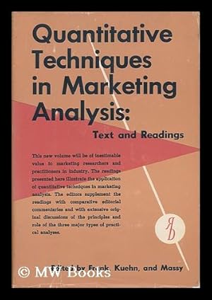 Seller image for Quantitative Techniques in Marketing Analysis - Text and Readings for sale by MW Books Ltd.