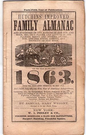 HUTCHINS' IMPROVED FAMILY ALMANAC 1863