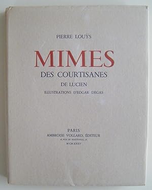 Mimes des Courtisanes du Lucien. Illustrations d'Edgar Degas