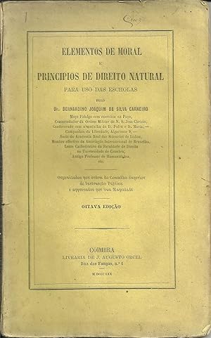 ELEMENTOS DE MORAL E PRINCIPIOS DE DIREITO NATURAL PARA USO DAS ESCOLAS