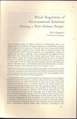 Immagine del venditore per Ritual Regulation of Enviornmental Relations Among a New Guinea People venduto da The Book Collector, Inc. ABAA, ILAB