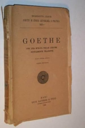 Nuovi saggi sul Goethe.