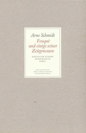 Imagen del vendedor de Bargfelder Ausgabe. Standardausgabe. Werkgruppe 3, Band 1 a la venta por BuchWeltWeit Ludwig Meier e.K.