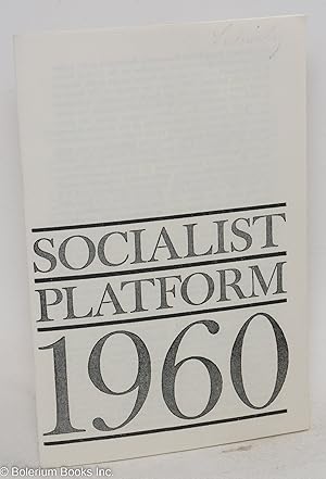 Imagen del vendedor de Socialist platform 1960 a la venta por Bolerium Books Inc.