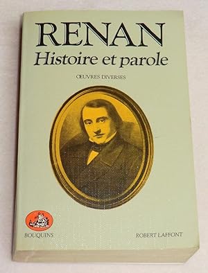 Seller image for RENAN - HISTOIRE ET PAROLE - Oeuvres diverses for sale by LE BOUQUINISTE