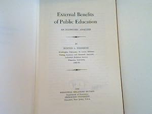 Seller image for External Benefits of Public Education: An Economic Analysis for sale by books4less (Versandantiquariat Petra Gros GmbH & Co. KG)