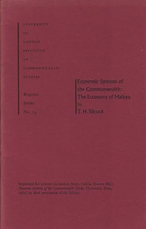 Bild des Verkufers fr Economic Systems of the Commonwealth: The Economy of Malaya. zum Verkauf von Asia Bookroom ANZAAB/ILAB