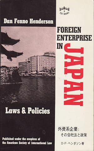 Bild des Verkufers fr Foreign Enterprise in Japan. Laws and Policies. zum Verkauf von Asia Bookroom ANZAAB/ILAB