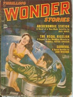 Imagen del vendedor de THRILLING WONDER Stories: February, Feb. 1952 ("Abercrombie Station") a la venta por Books from the Crypt