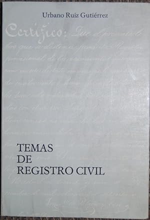 Imagen del vendedor de TEMAS DE REGISTRO CIVIL a la venta por Fbula Libros (Librera Jimnez-Bravo)