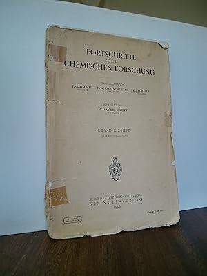 Imagen del vendedor de Fortschritte der chemischen Forschung. 1. Band, 1./2. Heft a la venta por Antiquarische Bcher Schmidbauer