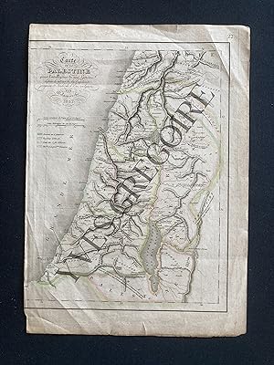 CARTE DE LA PALESTINE-DELAMARCHE 1837