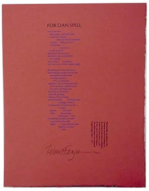 For Dan Spell (Signed Broadside)