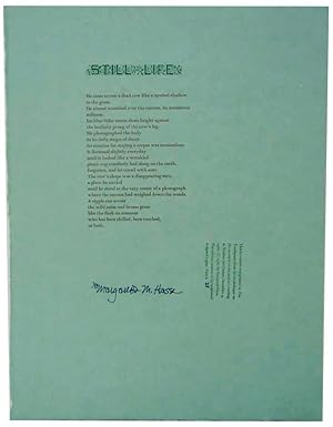 Bild des Verkufers fr Still Life (Signed Broadside) zum Verkauf von Jeff Hirsch Books, ABAA