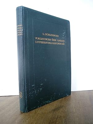 Bild des Verkufers fr Vorlesungen ber lineare Differentialgleichungen zum Verkauf von Antiquarische Bcher Schmidbauer