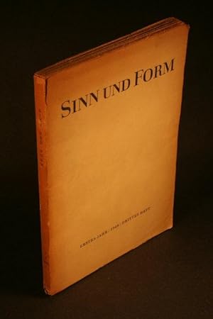 Imagen del vendedor de Sinn und Form. Beitrge zur Literatur. Erstes Jahr, Drittes Heft, 1949. a la venta por Steven Wolfe Books