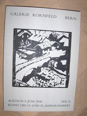 GALERIE KORNFELD BERN - AUKTION 244 - TEIL II *. KUNST DES 19. UND 20. JAHRHUNDERTS. Bern, 5. Jun...