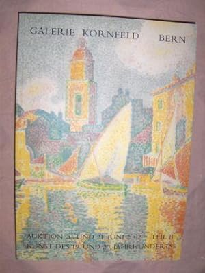 GALERIE KORNFELD BERN - AUKTION 229 - TEIL II *. KUNST DES 19. UND 20. JAHRHUNDERTS. Bern, 20. u....
