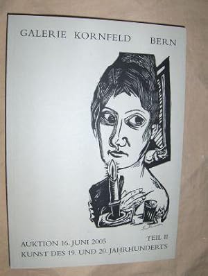 GALERIE KORNFELD BERN - AUKTION 235 - TEIL II *. KUNST DES 19. UND 20. JAHRHUNDERTS. Bern, 16. Ju...