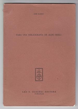 Para Una Bibliografía De Aldo Mieli