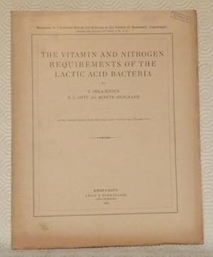 Image du vendeur pour The vitamin and nitrogen requirements of the lactic acid bacteria. Mmoires de l'Acadmie Royale des Sciences et des Lettres de Danemark. mis en vente par Bouquinerie du Varis