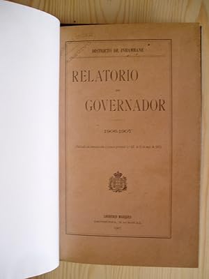 Relatório do Governador, 1906 - 1907