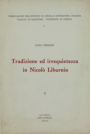TRADIZIONE ED IRREQUIETEZZA IN NICOLO' LIBURNIO.: