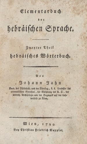 Immagine del venditore per Hebrisches Wrterbuch. venduto da Georg Fritsch Antiquariat