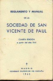 Imagen del vendedor de REGLAMENTO Y MANUAL DE LA SOCIEDAD DE SAN VICENTE PAUL. 4 ed. A partir del ao 1941. a la venta por angeles sancha libros
