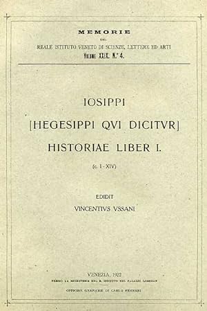 Bild des Verkufers fr Historiae liber I. (c.I-XIV). zum Verkauf von FIRENZELIBRI SRL