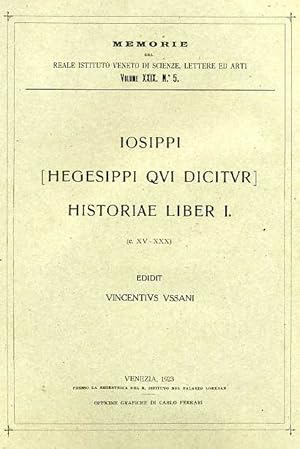 Seller image for Historiae liber I. (c.XV-XXX). for sale by FIRENZELIBRI SRL