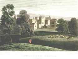 Powderham Castle, Sead of Lord Courtenay, Devonshire. Color.