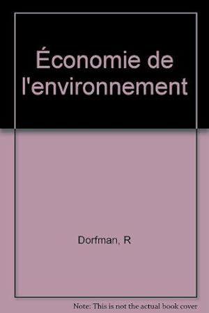 Immagine del venditore per Economie de l'environnement venduto da JLG_livres anciens et modernes