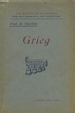 Image du vendeur pour Grieg mis en vente par JLG_livres anciens et modernes