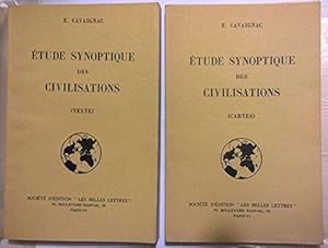Bild des Verkufers fr Etude synoptique des civilisations. 2 volumes: texte et cartes zum Verkauf von JLG_livres anciens et modernes