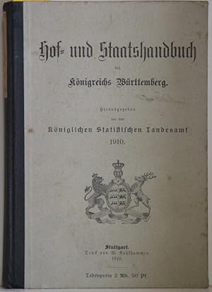 Bild des Verkufers fr Hrsg. von dem Kniglichen Statistischen Landesamt. Jahrgang 1910. zum Verkauf von Antiquariat  Braun