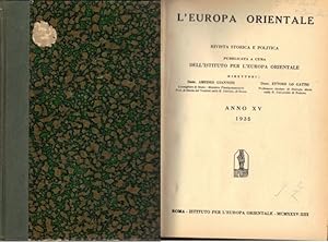 L'Europa Orientale. Rivista storica e politica pubblicata a cura dell'Istituto per l'Europa Orien...